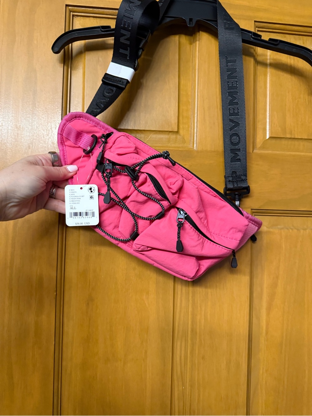 NWT Free People Fuchsia/Neon Pink Crossbody Waist Bag